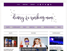 Tablet Screenshot of diaryofaworkingmom.com
